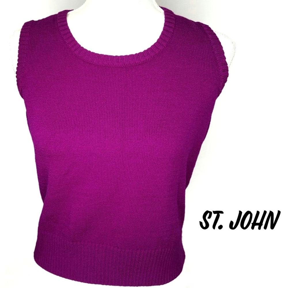 ST. John Santana Knit Shell Sleeveless Tank Top